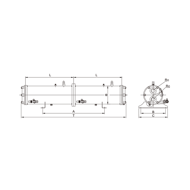 Condensatore raffreddato ad acqua a doppio sistema Sell&tube